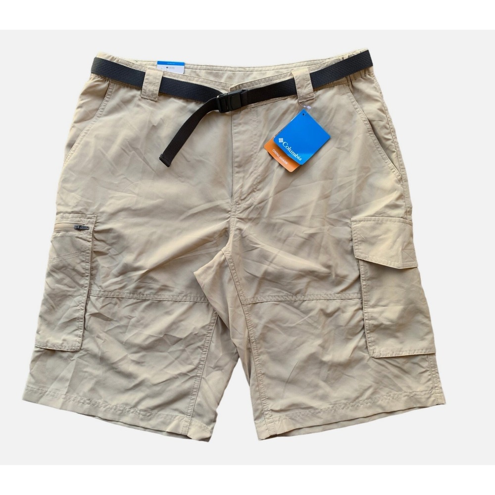 Columbia M Buckle Point Shorts Mens 38 Cargo Lightweight Fishing Belted 10"